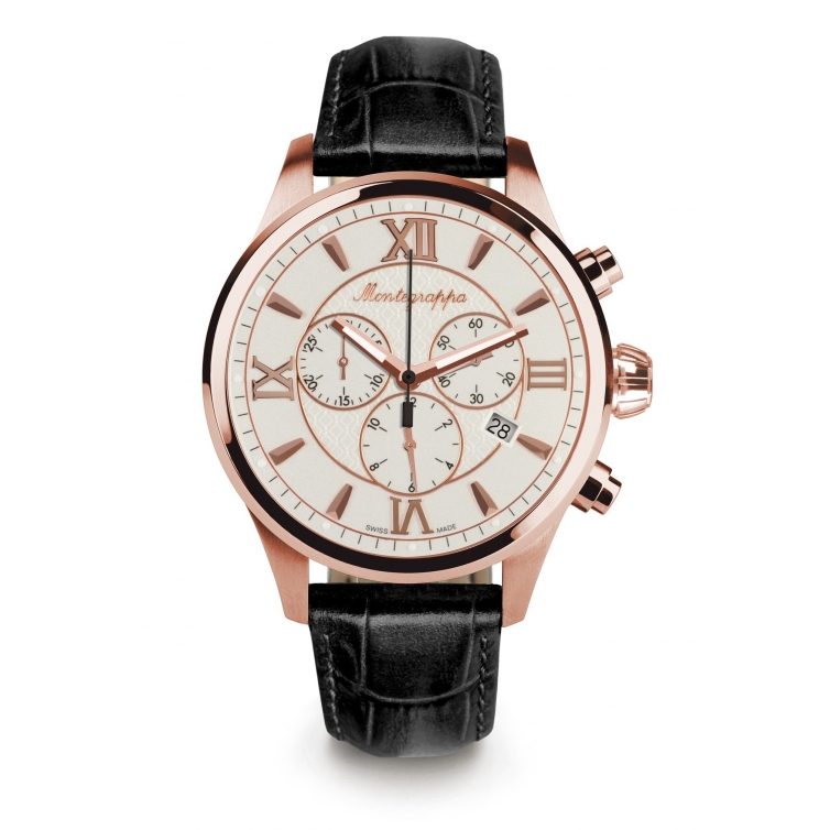 Fortuna Chronograph 42 mm Watch Rose Gold white MONTEGRAPPA - 1