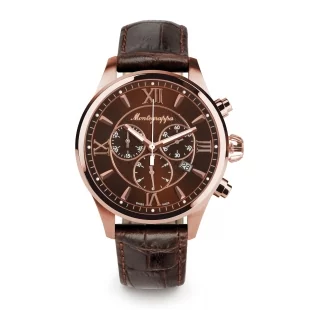 Fortuna Chronograph 42 mm Watch Rose Gold brown MONTEGRAPPA - 1