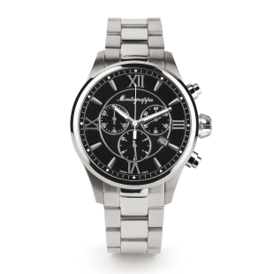 Fortuna Chronograph 42 mm Uhr schwarzes Zifferblatt MONTEGRAPPA - 1