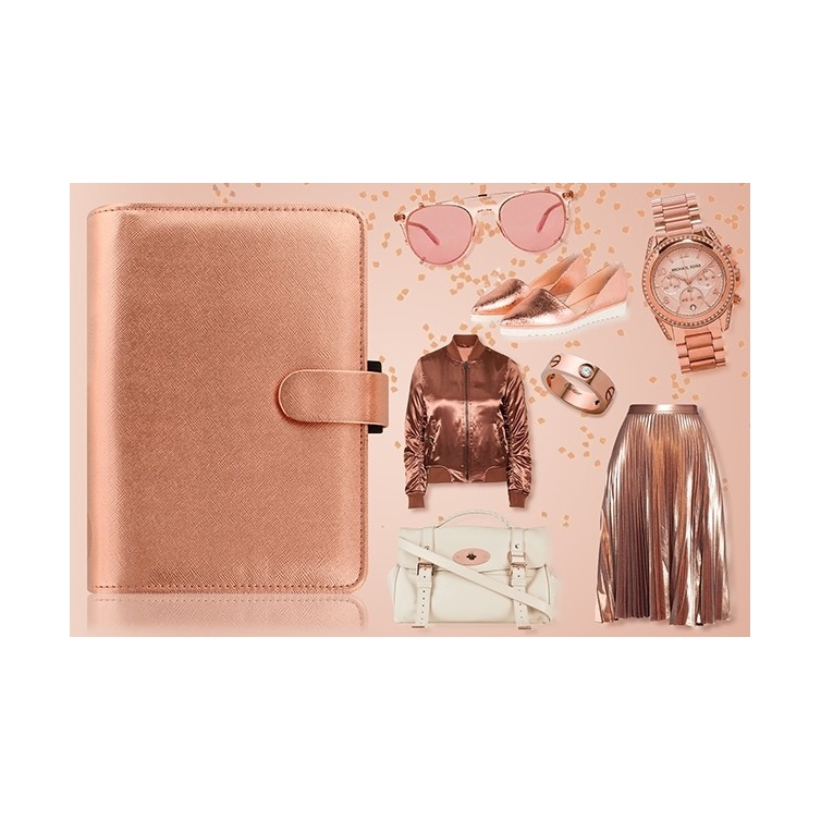 Saffiano Organiser Personal Rose Gold FILOFAX - 7