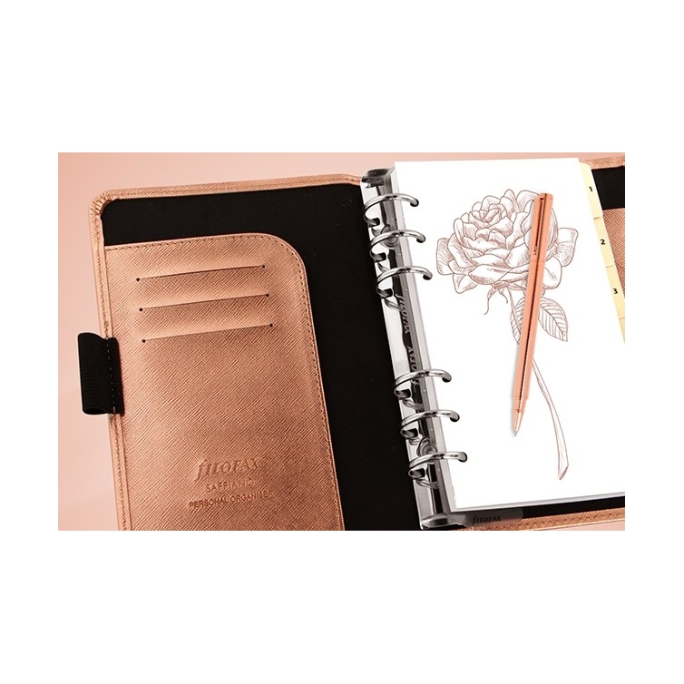 Saffiano Organiser Personal Rose Gold FILOFAX - 5