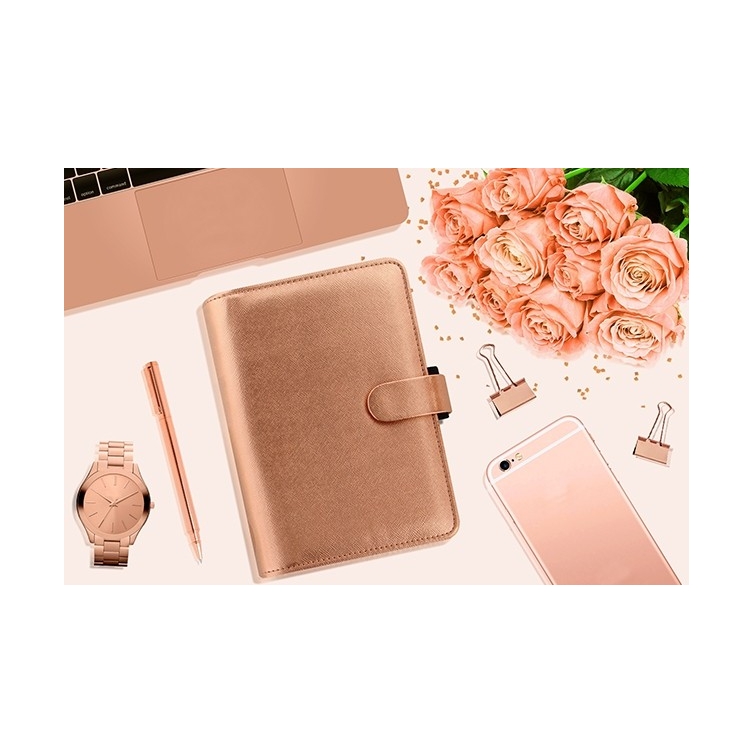 Saffiano Organiser Personal Rose Gold FILOFAX - 6
