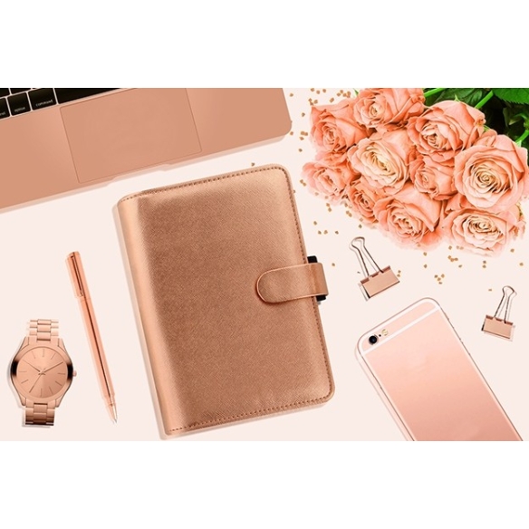 Saffiano Diár osobný ružovozlatá FILOFAX - 6