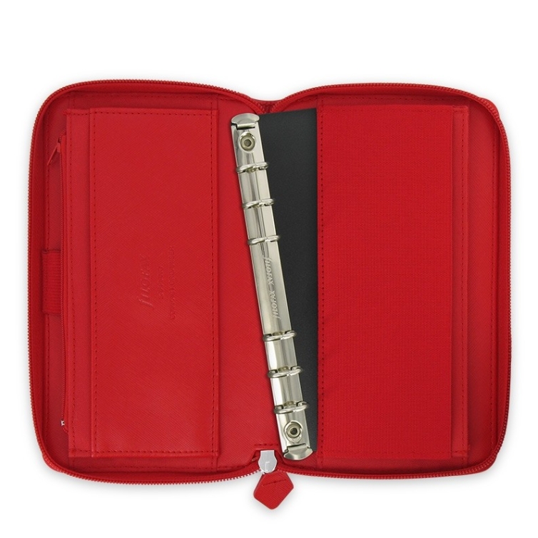 Saffiano Diár na zips Compact červená FILOFAX - 3