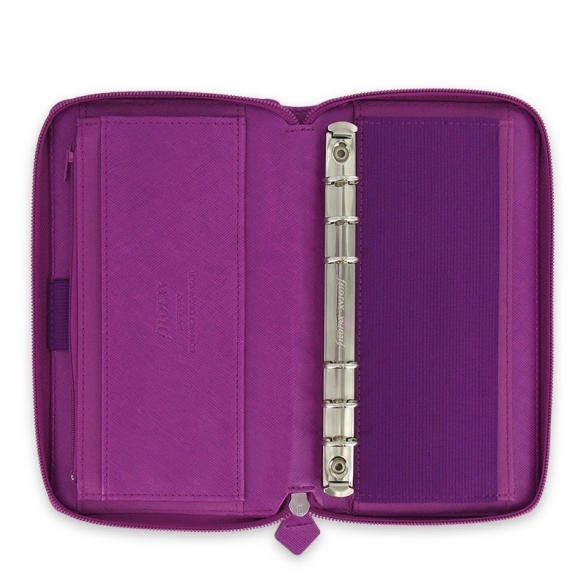Saffiano Zip Organizer Compact Pink FILOFAX - 2