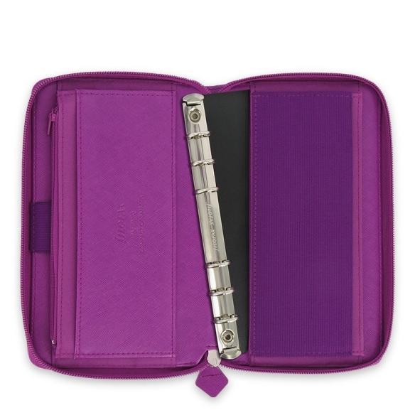 Saffiano Zip Organizer Compact Pink FILOFAX - 3