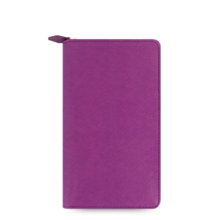 Saffiano Zip Organiser Compact Pink FILOFAX - 1