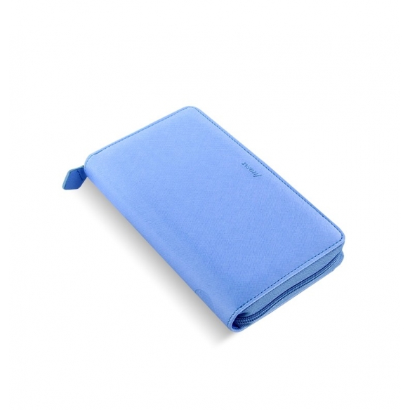 Saffiano Zip Organiser Compact Blue FILOFAX - 2