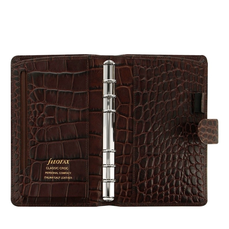 Classic Croc Organizer Personal Compact Chestnut FILOFAX - 3