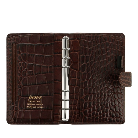 Classic Croc Diář osobní compact hnědá FILOFAX - 3