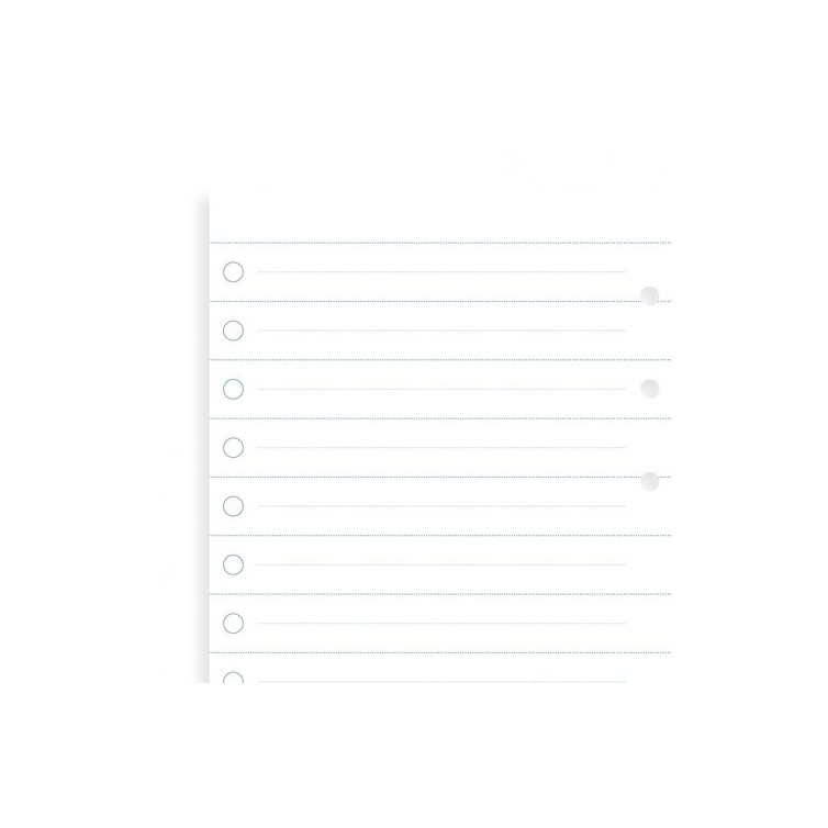 Clipbook Personal Checklists Refill FILOFAX - 1