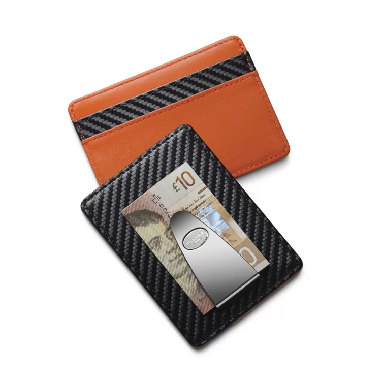 Dress Púzdro na kreditné karty karbónovo-oranžové DALVEY - 1