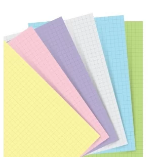 Pastelové štvorčekové papiere pre vreckové diáre FILOFAX - 1