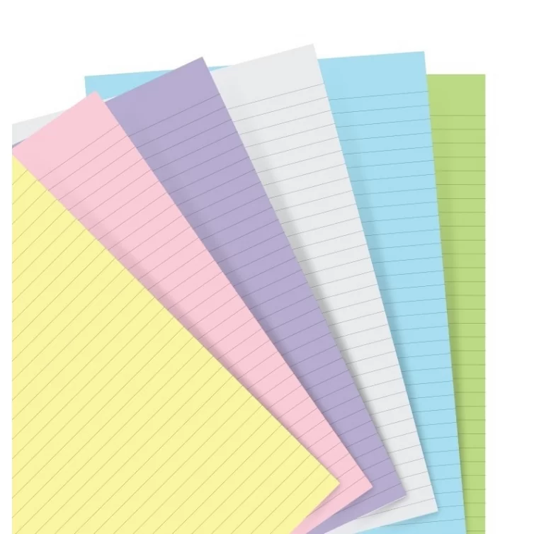 Pastelové linajkové papiere pre A5 notebook FILOFAX - 1