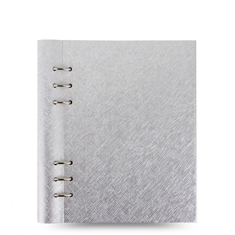 Clipbook Saffiano Metallic A5 stříbrný FILOFAX - 1