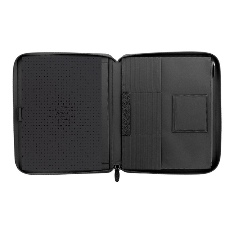 Finsbury Portfolio so zipsom A4 so zápisníkom čierne FILOFAX - 5