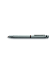Experience effortless writing with the CP1 Tripen Brushed Steel multi-function pen, featuring a ballpoint pen, mechanical pencil, and highlighter. Its sturdy stainless steel body boasts a matte brushed finish with a shiny chrome clip to enhance your style. Enjoy its advanced twist mechanism, M21 black refill, 0.5mm lead, bright orange highlighter, and Z15 eraser for a superior writing experience.