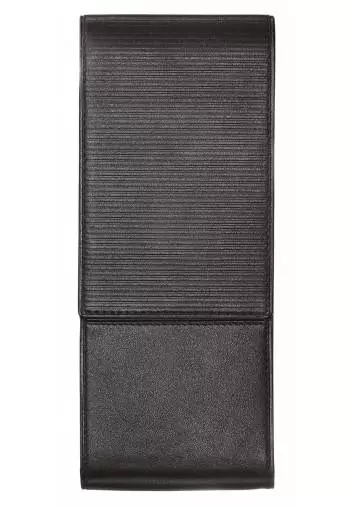 Leather case for 3 pens, available in black.