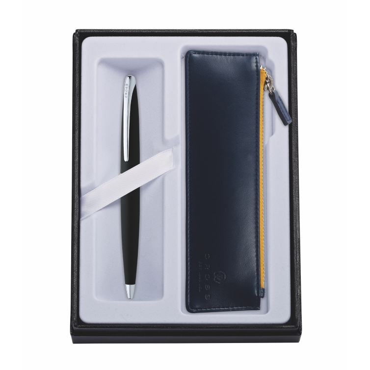 ATX Guľôčkové pero Basalt black s modrým púzdrom CROSS - 1