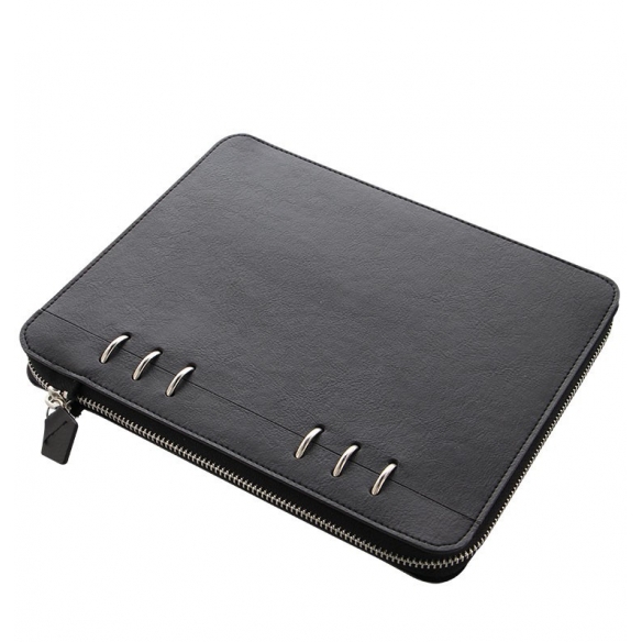 Clipbook Classic Monochrome Zip Notebook A5 Black FILOFAX - 2