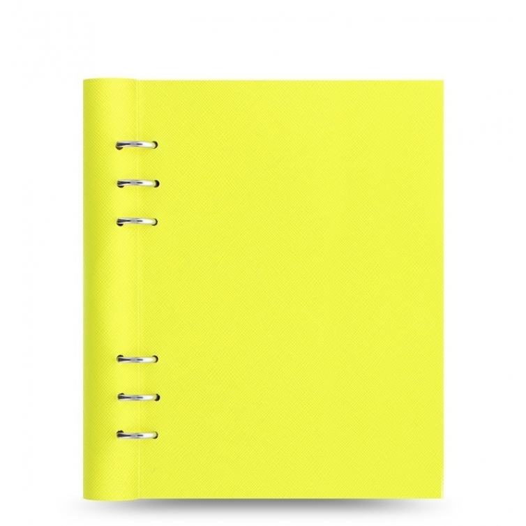 Clipbook Saffiano Fluoro Notebook A5 yellow FILOFAX - 1