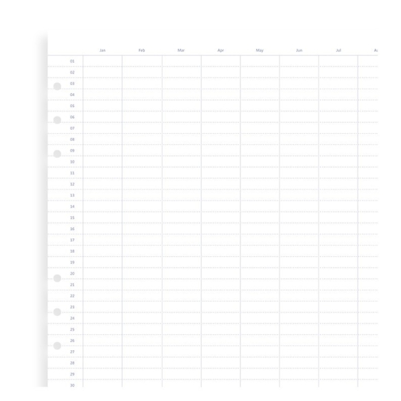Undated Year Planner Refill A5 FILOFAX - 1