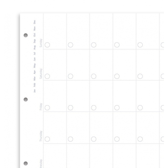 Mesačný kalendár nedátumovaný náplň A4 FILOFAX - 2
