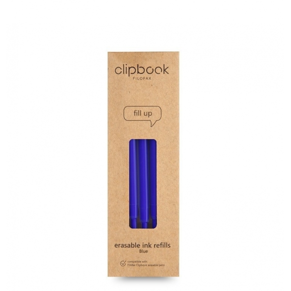 Clipbook löschbarer Kugelschreiber-Nachfüllpack Blau FILOFAX - 1