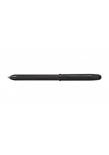 Experience the versatility of the Tech 3 Multi-Pen in Brushed Black PVD, a remarkably crafted instrument that seamlessly transforms from a black ballpoint pen to a red editing pen and pencil. Its precision stylus enhances your interaction with mobile devices, ensuring accuracy and ease. Packaged in a premium gift box, this elegant pen is designed with a diamond-pattern finish and promises a lifetime mechanical warranty and convenience in a stylish package.
