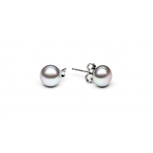 Pearl earrings gray GAURA - 1