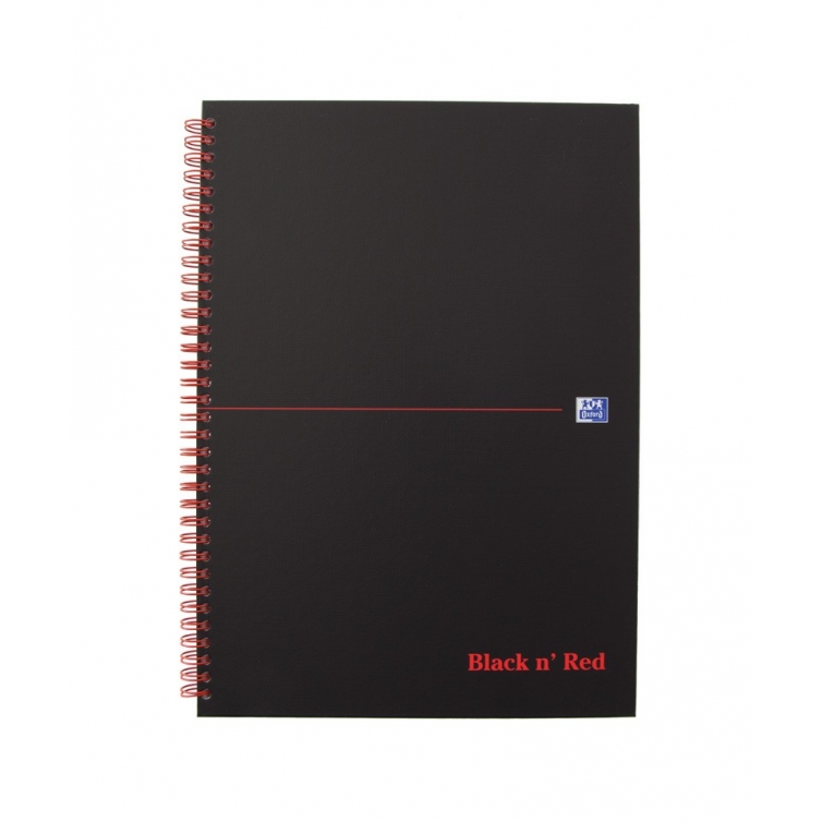 Black n Red Notebook A4 štvorčekový OXFORD - 1