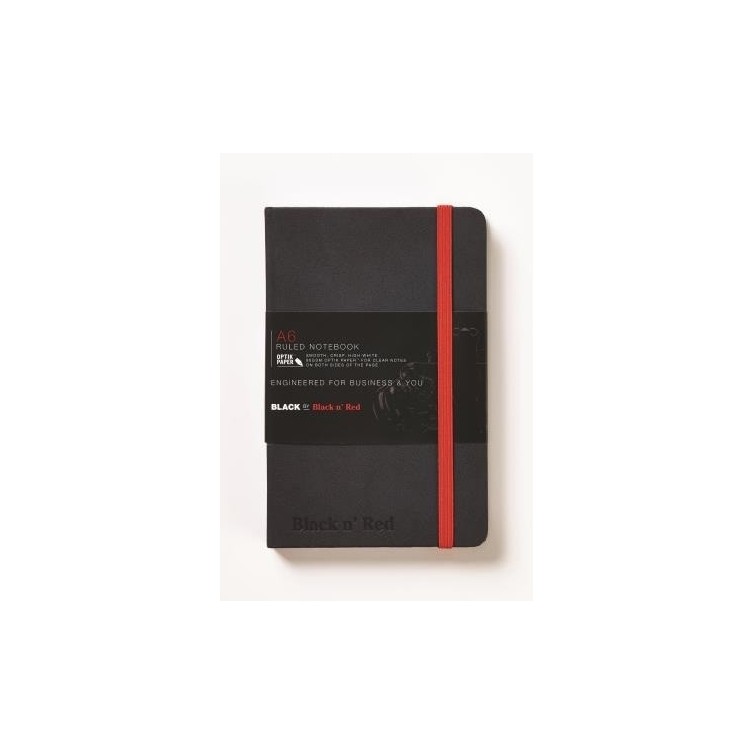 Black n Red Journal Zápisník A6 čierny pevné dosky OXFORD - 2