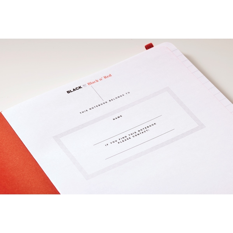 Black n Red Journal Zápisník A6 čierny pevné dosky OXFORD - 10