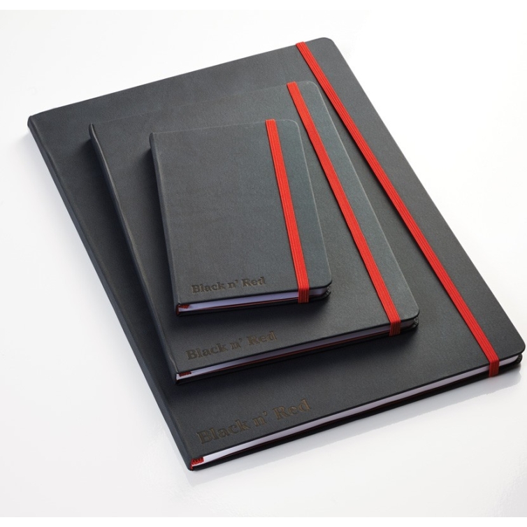 Black n Red Journal Zápisník A6 čierny pevné dosky OXFORD - 6