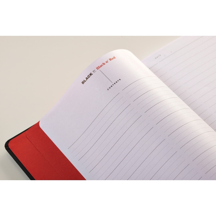 Black n Red Journal Zápisník A6 čierny pevné dosky OXFORD - 11