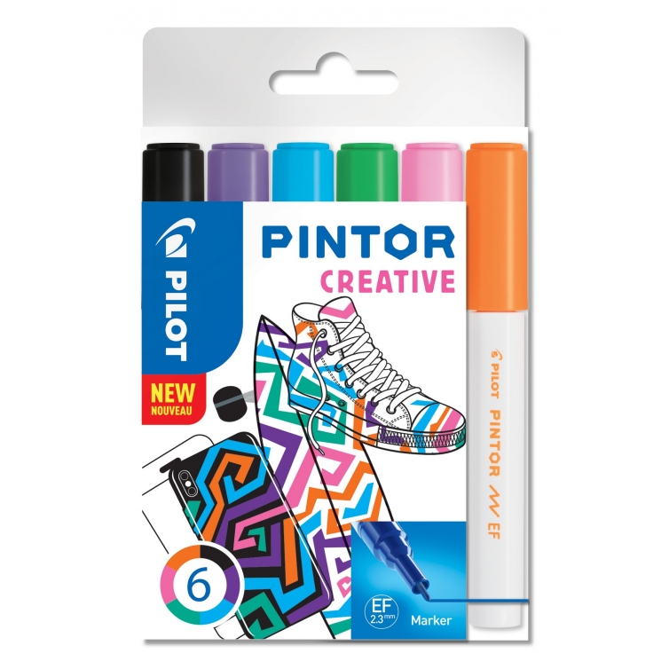 Pintor dekoratívny popisovač set Creative 6 ks 2,3 mm PILOT - 1
