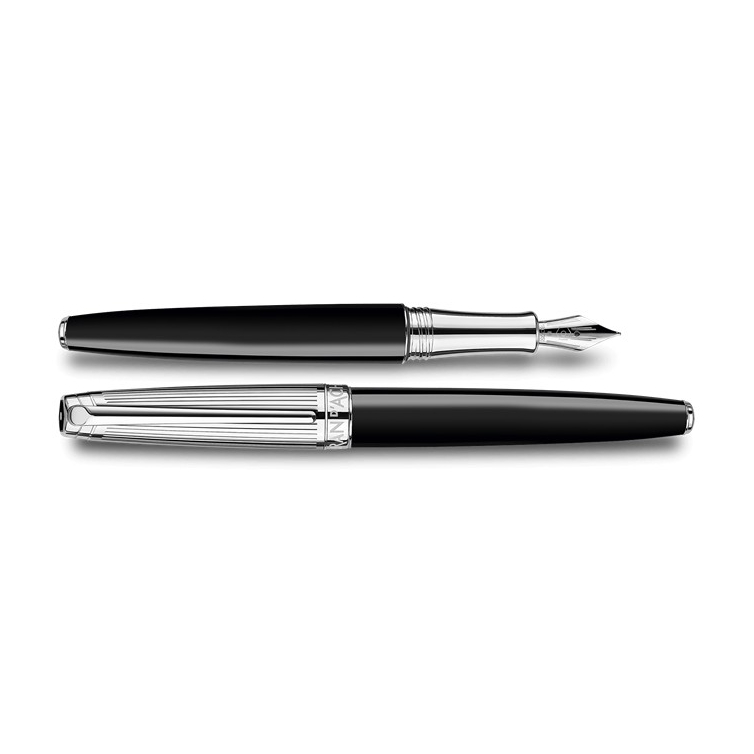 Bicolor Black silver plated fountain pen CARAN D'ACHE - 1