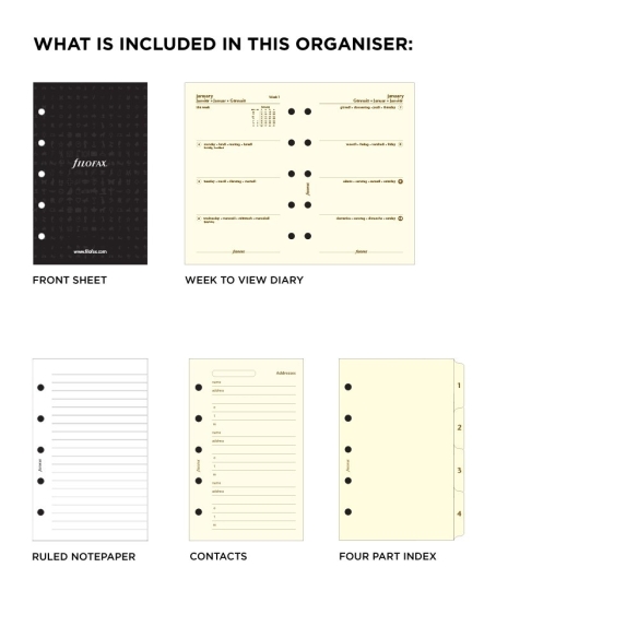 Malden Mini Organiser Navy FILOFAX - 4