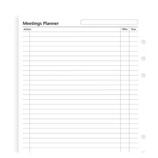 Undated Meetings Planner A5 Refill FILOFAX - 1
