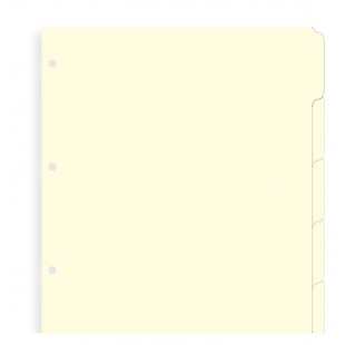 Blank Index Cream A4 Refill FILOFAX - 1