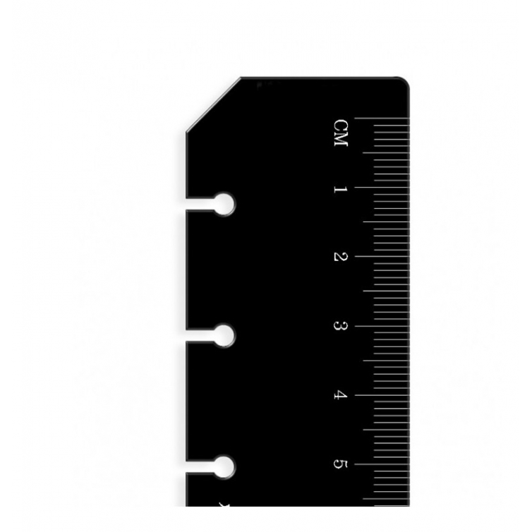 Pravítko / Záložka pro A4 diáře černá FILOFAX - 1