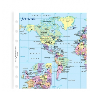 Mapa světa pro A5 diáře FILOFAX - 1
