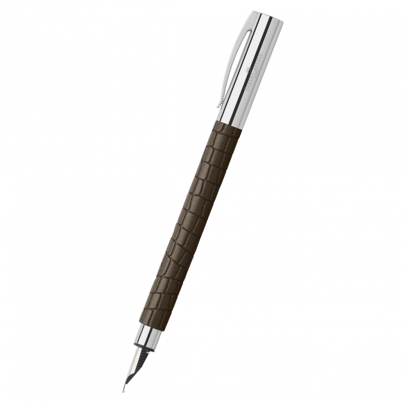 Ambition Fountain pen 3D Croco brown FABER-CASTELL - 1