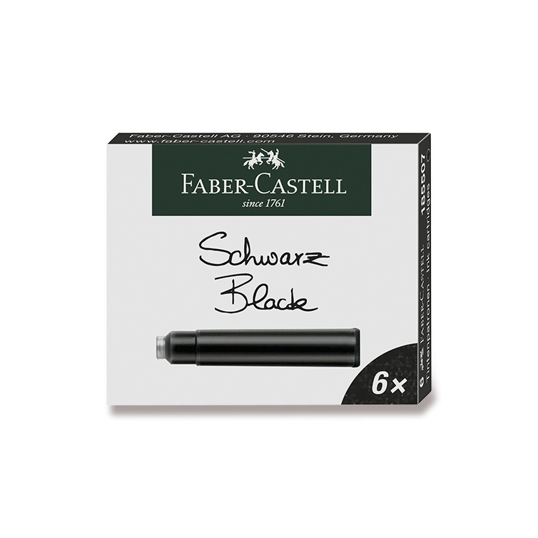 Faber-Castell 185507 - Ricarica Di Inchiostro Cancellabile Per Penne Stilografiche: 60 Cartucce Standard, Nero, Qualità Made In Germany - 2