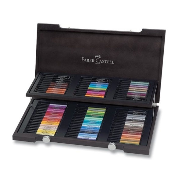 Pitt Artist Pen Markers in a wooden box 90 pcs FABER-CASTELL - 1