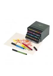 Moderner Künstlermarker zum Skizzieren, Zeichnen und Malen mit Tusche mit Pinselspitze in Geschenkbox, 60 Stk.