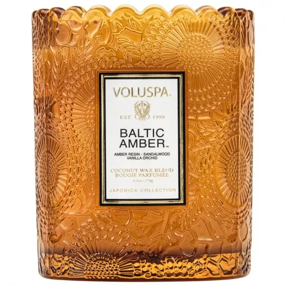 Baltic Amber sklenená sviečka so zdobeným okrajom VOLUSPA - 3