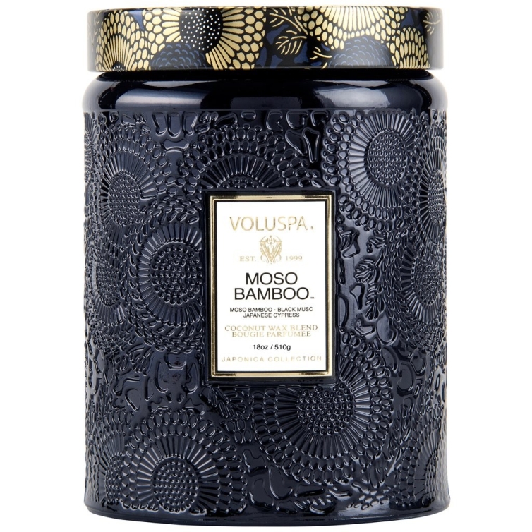 Moso Bamboo Large Glass Jar Candle VOLUSPA - 1