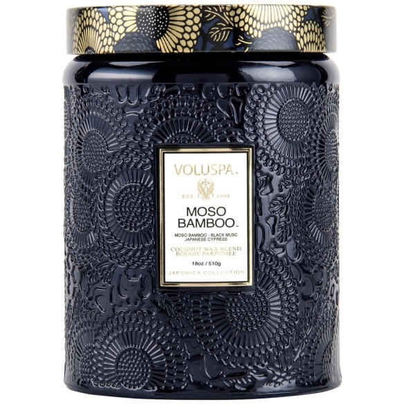 Moso Bamboo Large Glass Jar Candle VOLUSPA - 1