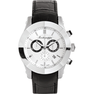 NeroUno Chrono 44 mm Uhr schwarz silber MONTEGRAPPA - 1